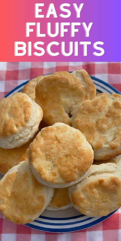 Ditch those boring store-bought biscuits! This recipe makes insanely fluffy, melt-in-your-mouth biscuits with just a handful of ingredients. Perfect for beginners, these will become your go-to! #biscuits #homemadebaking #comfortfood #easyrecipe #breakfast Homemade Breakfast Biscuits Simple, Fast Biscuits Easy, Biscuits Without Shortening, Easy Breakfast Biscuits Simple, Three Ingredient Biscuit Recipe, Super Easy Biscuit Recipe, Moist Biscuits Homemade, Egg Free Biscuit Recipe, Easy Recipe For Biscuits