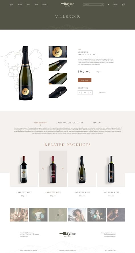 Wyine - Vineyard, Winery & Wine Shop Website Adobe XD Template List Design Layout, Wine Website Design, Wine Websites, Wine Website, Site Design Website, Xd Adobe, Winery Design, Wine Advertising, Mobile Website Design