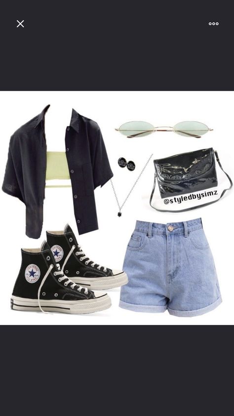 High Cut Outfit, High Cut Converse Outfit, Outer Banks Outfits, Outfit Collage, Outfits With Converse, Swaggy Outfits, Teenage Fashion Outfits, Types Of Fashion Styles, Fashion Inspo Outfits