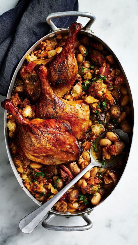 Sausage Cassoulet, Ottolenghi Recipes, Dinner Aesthetic, Duck Confit, Weekend Dinner, Impressive Recipes, French Dishes, Duck Recipes, Midweek Meals