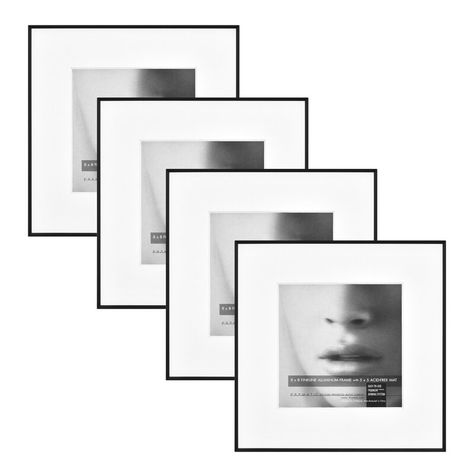 Framatic Fineline Picture Frame | Wayfair Ashley Lee, Hallway Pictures, Matte Pictures, Minimal Living Room, Gallery Frames, Modern Gallery Wall, Picture Frame Colors, Minimal Living, Modern Pictures