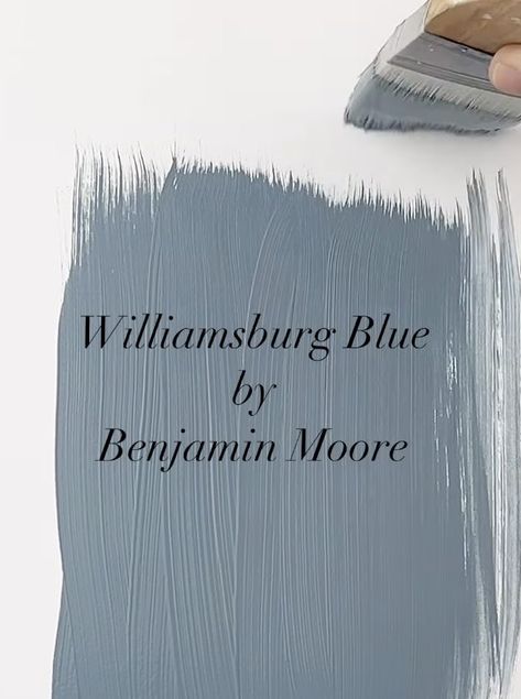 Blue Gold Nursery, Timeless Blue Paint Colors, New England Blue Paint, Dusty Blue Walls Living Room, Bm Phillipsburg Blue, Dusky Blue Paint Colors, Benjamin Moore Dusty Blue, Two Tone Blue Room, Muted Blue Bathroom