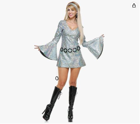 Disco Fancy Dress, 70s Disco Dress, Sparkly Outfit, Blue Sparkly Dress, Disco Costume, Sparkle Outfit, Sparkly Prom Dress, Dresses By Pattern, 파티 드레스