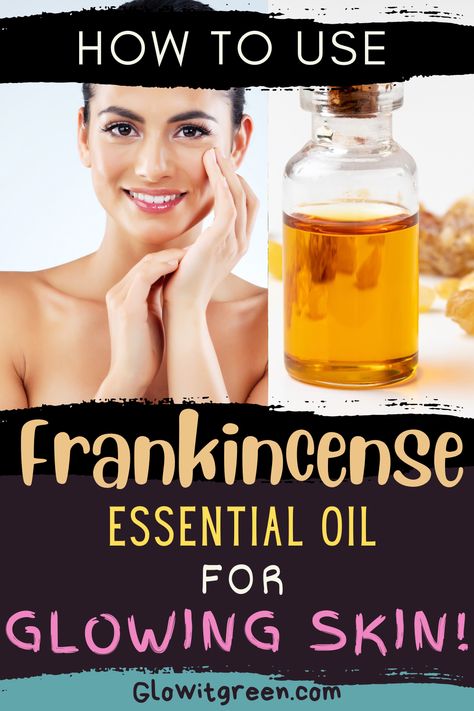 Revive dull-looking skin with Frankincense essential oil at Glowitgreen.com! Find out how to use this rich, potent essential oil, used for centuries that has incredible skincare benefits for radiant, glowing skin! Frankincense Essential Oil For Face, Castor Oil And Frankincense For Face Diy, Frankincense Essential Oil Benefits Skin, Frankensence Oil Uses For Face, How To Use Frankincense Essential Oil, Frankincense And Castor Oil, Castor Oil And Frankincense For Face, Argon Oil For Face, Castor Oil And Frankincense