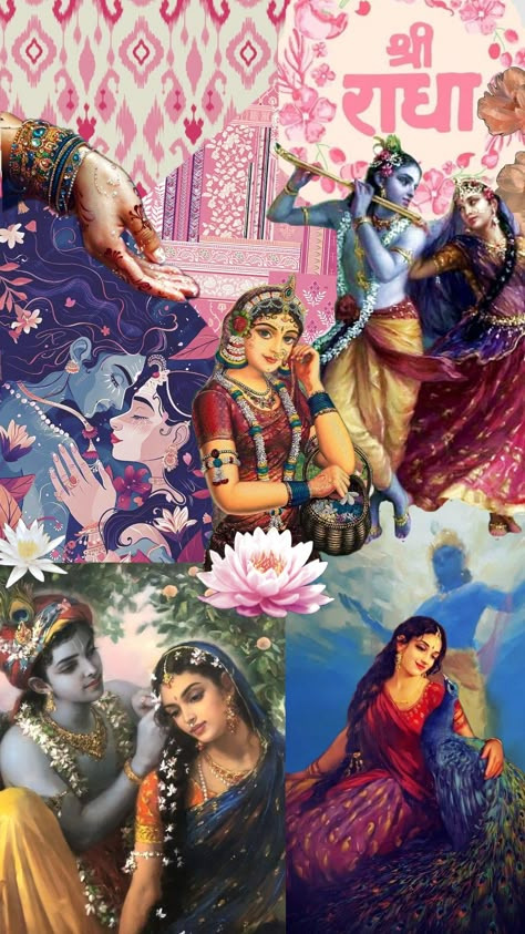 Radha Rani Collage Aesthetic, Radha Rani Asethic, Radha Rani Art, Radha Rani Image, Shree Radha Krishna, Love Of Radha Krishna, Radha Krishna Photography, Krishna Photography, Swami Prabhupada