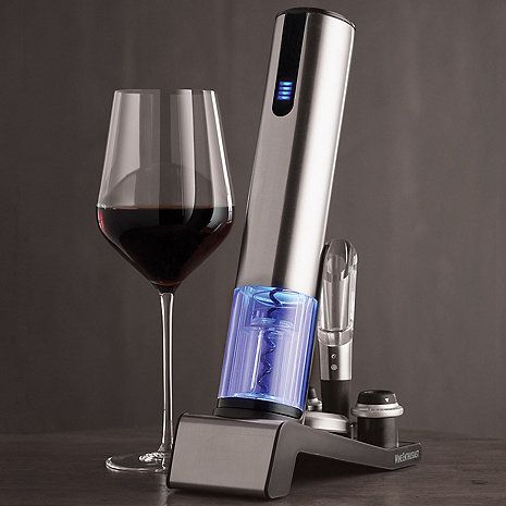 Look what I found at WineEnthusiast.com. So what do you think? Personalised Wine Glass, Awesome Gadgets, Kitchen Appliances Luxury, Electric Wine Opener, Wine Preserver, Wine Tools, Wine Stains, Cheap Wine, Red Wine Glasses