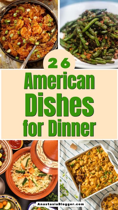 American Food for Lunch and Dinner Easy American Recipes, American Recipes Dinner, American Lunch, Classic American Food, American Cuisine Recipes, American Food Recipes, Food For Lunch, Evening Wedding Guest, American Dinner