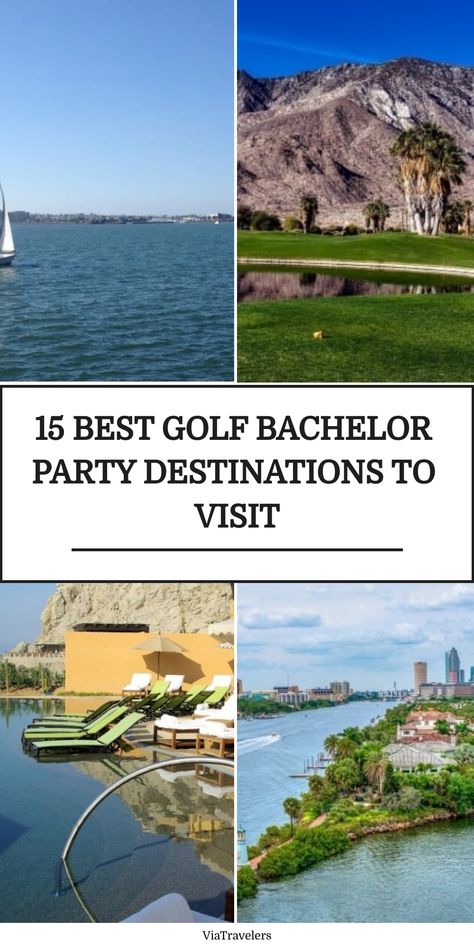 Before you tie the knot, pack your bags and head to one of these perfectly located and best golf bachelor party destinations with your boys. Golf Bachelor Party Ideas, Bachelor Party Locations, Bachelor Party Destinations, Traveling Quotes, Travel Safety Tips, Tips For Flying, Travel Road Trip, Golf Trip, Road Trip Ideas