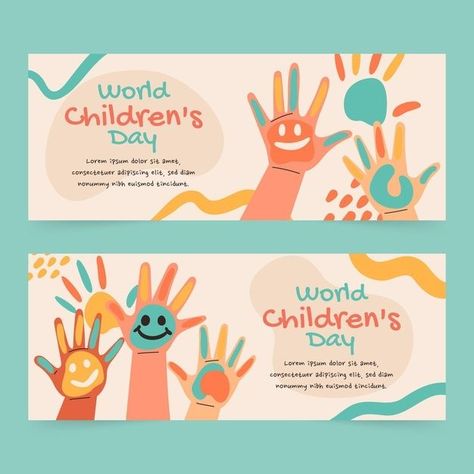 Celebration Banner Design, Children Day Poster Design, Children Poster Design, Kids Poster Design, Childrens Day Poster Design, Childrens Day Illustration, World Children's Day, Poster Design Kids, Children's Day Poster