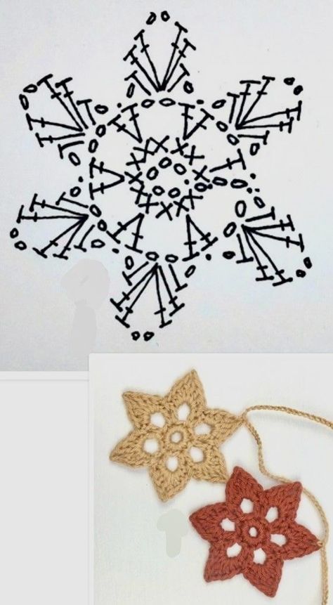 Crochet Star Patterns, Crochet Ornament Patterns, Crochet Snowflake, Crochet Snowflake Pattern, Crochet Xmas, Crochet Christmas Decorations, Crochet Stars, Crochet Snowflakes, Crochet Ornaments