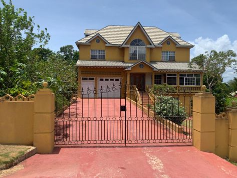 Jamaican House Design, Jamaican Houses, Jamaican House, Jamaica House, Three Story House, Spanish Hacienda, St Elizabeth, Saint Elizabeth, Story House