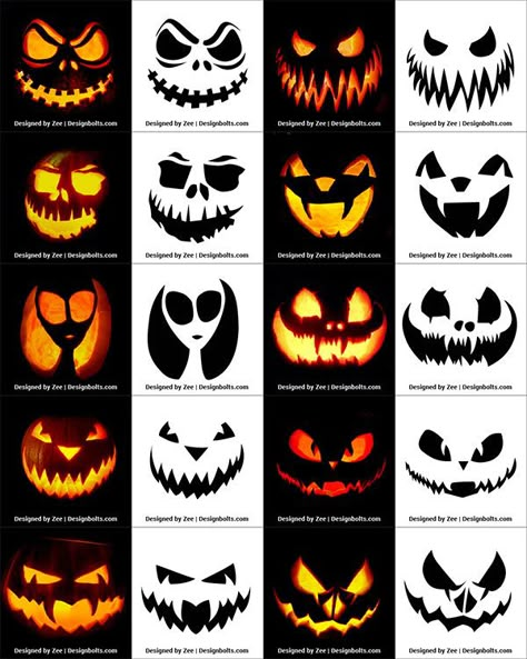 Free-Halloween-Pumpkin-Carving-Stencils--Ideas-Faces-Patterns-Printables-2018-(12 Free Printable Pumpkin Carving Stencils, Minion Pumpkin Carving, Scary Pumpkin Carving Patterns, Printable Pumpkin Carving Stencils, Patch Quotes, Stencils Ideas, Scary Halloween Pumpkins, Halloween Pumpkin Carving Stencils, Fall Instagram