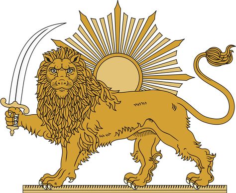 The Lion and Sun (Persian: شیر و خورشید‎, Shir o Khorshid) is one of the main emblems of Iran, and formerly was an element in Iran's national flag. The motif, which illustrates ancient and modern Iranian traditions, became a popular symbol in Iran in the 12th century.[1] The lion and sun symbol is based largely on astronomical and astrological configurations: the ancient sign of the sun in the house of Leo... Lion and Sun - Wikipedia Lion And Sun Tattoo, Sun Tattoo Meaning, Lion And Sun, Ancient Lion, Van Gogh Prints, Qajar Dynasty, Iran Flag, Persian Tattoo, Pahlavi Dynasty