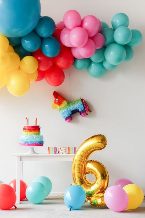 Color Party Theme, Bright Color Party, Pastel Party Decorations, Sprinkles Birthday Party, Secret Party Ideas, Balloon Colors, Its A Boy Balloons, Foil Number Balloons, Colorful Birthday Party