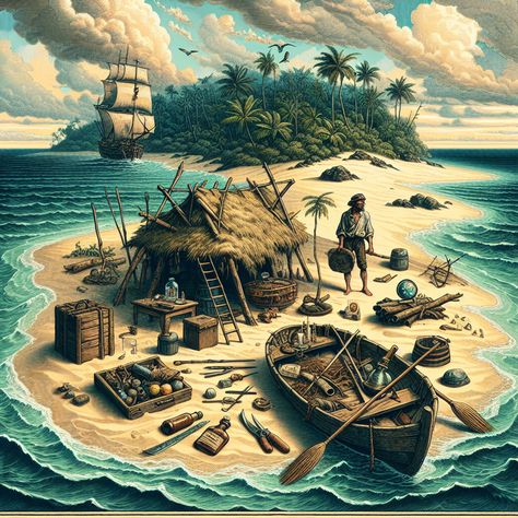 Discover Survival and Adventure: Robinson Crusoe by Daniel Defoe - A Timeless Tale Introduction Daniel Defoe's "Robinson Crusoe," first publ... Swiss Family Robinson, Sensory Details, Daniel Defoe, Robinson Crusoe, Adventure Story, English Literature, Home Movies, First Novel, Character Development