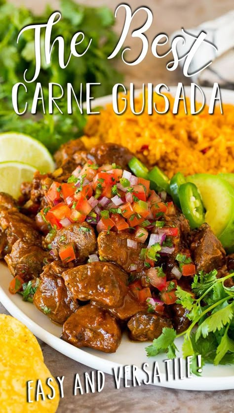 Guiso Recipe, Easy Carne Guisada Recipe, Carne Guisada Recipe Mexican, Guisada Recipe, Mexican Food Recipes Beef, Mexican Meat, Mexican Beef Stew, Beef Stew Meat Recipes, Mexican Stew