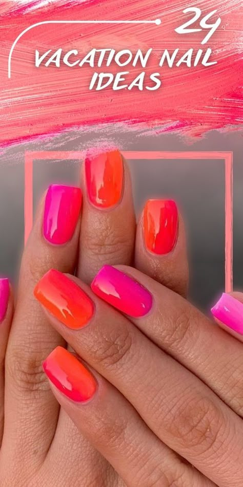 Hawaii Nail Color Ideas, Nail Color Vacation, Summer Nails 2023 Color Trends Square, Summernails Summer Nail Ideas 2023, Pedicure Ideas 2023 Summer, Nails Tropical Vacation, Summer Nails 2023 Gel Colors, Vacation Nails Beach Mexico Simple, Mail Trends Summer 2023