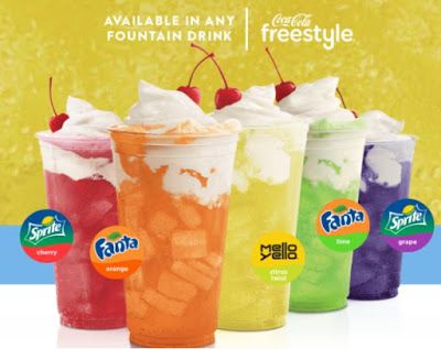 Jack in the Box  Summer Floats - the floats are made of a combination of soda and the chain's shake mix, crowned with whipped topping and a maraschino cherry. featured flavors include Cherry Sprite, Orange Fanta, Citrus Twist Mello Yello, Lime Fanta, and Grape Sprite. Soda Floats Bar, Soda Floats Recipes, Soda Float, Japanese Soda Float, Fanta Flavors, Coke Ice Cream Float, Summer Drinks Kids, Ice Cream Floats Sodas, Ice Cream Float Recipes