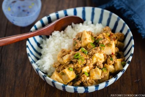 Tasty Pork Recipes • Just One Cookbook - Page 5 Mapo Tofu Recipe Japanese, Asian Tofu Recipes, Koreansk Mad, Mapo Tofu Recipe, Chili Bean, Just One Cookbook, Bean Sauce, Easy Japanese Recipes, Mapo Tofu