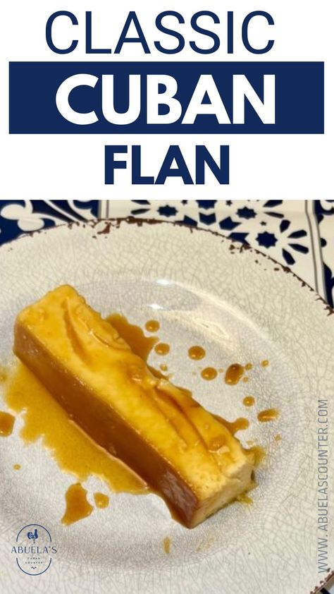 This is the best authentic Cuban flan. Also called flan de leche or flan Cubano is an easy flan recipe that uses condensed milk and evaporated milk. It is different from Mexican flan because it does not use cream cheese. Flan Cubano, Cuban Flan Recipe, Easy Flan Recipe, Cuban Flan, Easy Flan, Creamy Flan, Flan Recipe Easy, Mexican Flan, Cuban Desserts