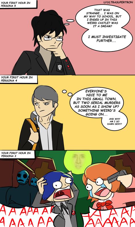 Persona 4 Comic, Persona 3 Funny, Persona 5 Comics, Persona 3 Fanart, Persona 5 Oc, Oc Persona, Persona Oc, Persona Game, Persona Crossover