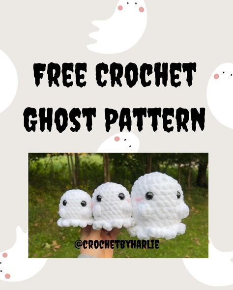 Ghost Plushie Crochet Pattern, Crochet Ghosts Free Pattern, Ghost Amigurumi Free Pattern, Crochet Ghost Pattern Free, Crochet Ghosts, Ghost Crochet Pattern, Mushroom Crochet Pattern, Ghost Crochet, Mushroom Crochet