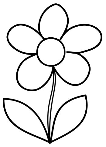 Free Printable Flower Coloring Page Template - I would make a lovely flower coloring sheet for little ones or even a craft project outline or sewing appliqué! Prints on a full size sheet of paper. Colorful Flower Printable, Spring Flower Template Free Printables, Flowers For Printing, Flower Templates Printable Free For Kids, Flower Pictures To Color Free Printable, Simple Flower Template, Flower Print Out, Flower Outline Printable, Flower Coloring Sheets Free Printable