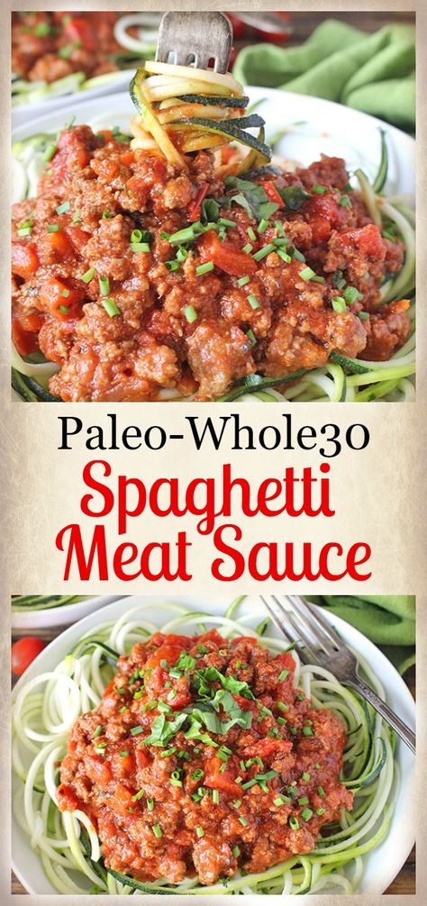 Spaghetti Meat Sauce, Paleo Diet Plan, Paleo Meals, Paleo Lunch, Recipe 30, Paleo Dinner, Whole30 Recipes, Paleo Whole 30, Carne Asada