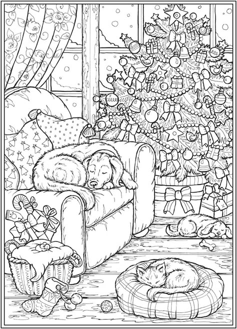 Welcome to Dover Publications Christmas Coloring Pages Adult, Dover Publications Coloring Pages, Fantastic Cities Coloring Book, Bird Pencil Drawing, Dover Coloring Pages, Dover Publications Coloring, Christmas Colouring Pages, Journal Decor, Christmas Coloring Book