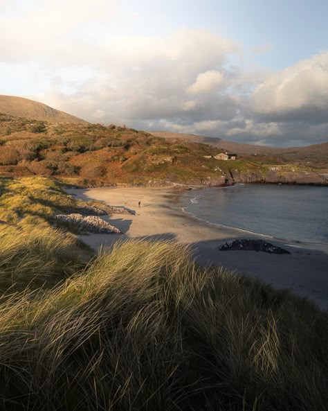 Exploring the dunes at Derrynane on the Ring of Kerry Derrynane Beach Ireland, Ireland Nature Aesthetic, Ireland Beach Aesthetic, Beaches In Ireland, Summer In Ireland, Irish Beach, Ireland Aesthetic, Ireland Beach, Best Beaches To Visit