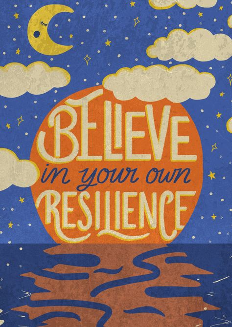 You can do so much more than you give yourself credit for  #illustration #handlettering #lettering #typography Resilience Illustration, Give Yourself Credit, Cards Painting, Lettering Graphic Design, Jay Kay, Spiritual Artwork, Night Messages, Good Night Messages, Lettering Typography