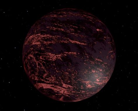 Meet TrEs-2b, the planet of eternal night. This alien world is less reflective than coal. Some scientists think an eerie deep red glow would emanate from its burning atmosphere – the air of this planet is as hot as lava. Aubree Planet, Sierra Planet, Tres-2b Planet, Abigail Planet, Evie Planet, Alyssa Planet, Planet Toi 1338 B, Dark Planet Aesthetic, Me As A Planet