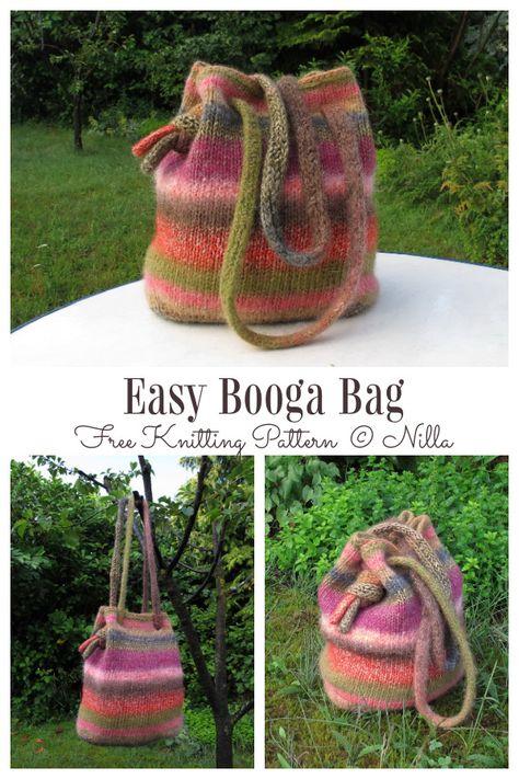 Knitted Gift Ideas For Women, Market Bag Knitting Pattern, Loom Knitting Bag, Small Beginner Knitting Projects, Small Knitted Bag, Small Knitted Projects, Little Knitting Projects, Small Knitting Projects Free Patterns, Small Things To Knit