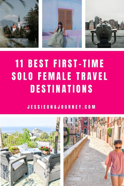 Pinterest pin that reads the best first time solo female travel destinations. Solo Women Travel, Single Travel Woman, Best Solo Trips For Women, Solo Trips For Women, Solo Travel For Women, Fun Experiences, Solo Vacation, Women Traveling, Single Travel