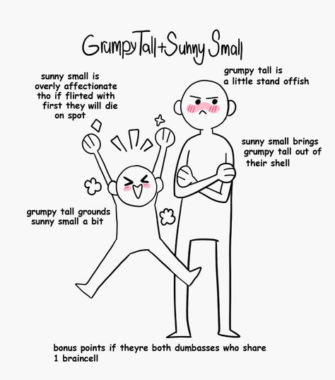 Ship Dynamics Tsundere, Ship Dynamics Sunshine, Favourite Ship Dynamics, Ship Dynamics Opposites, Ship Dynamics Short X Tall, Proship Ship Dynamics, Tall X Small Ship Dynamic, Tsundere Ship Dynamics, Height Difference Ship Dynamic