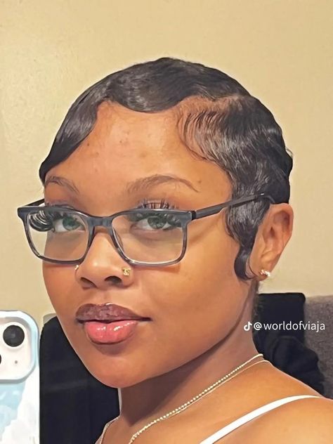 Finger Waves Short Hair, Black Women Natural Hairstyles, Women Natural Hairstyles, Short Hair Pixie, Short Hair Pixie Cuts, Finger Waves, Short Natural Hair, Hair Pixie, Big Chop