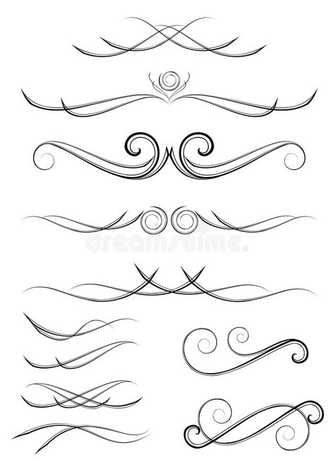 Vintage Scroll Design, Simple Scroll Design, Scroll Patterns Free, Scroll Design Pattern, Scroll Drawing, Pinstriping Ideas, Toothless Tattoo, Vintage Essentials, Scroll Tattoos