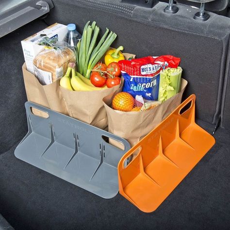 10 Car Trunk Organizers to Get Your Groceries Home Safely Car Organisation, Grocery Organization, Cargo Organizer, Car Organizers, Trunk Boxes, Trunk Organizer, Cargo Storage, Car Trunk Organization, Cat Treat Recipes