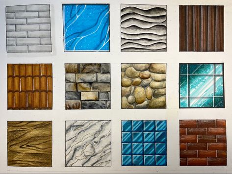 Tiles Texture Drawing, Material Texture Architecture, Interior Design Plates, Wall Texture Drawing, Architecture Plates Drawing, Architecture Texture Drawing, Texture Sketch Architecture, Visual Texture Drawing, Plates Architecture