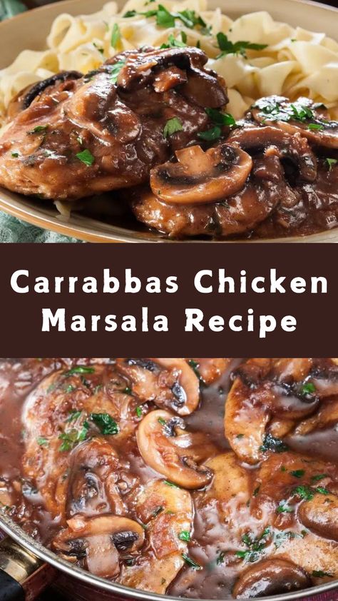 Carrabbas Chicken Marsala Recipe Best Chicken Ever Recipe, A Taste Of Home Recipes, Chicken Marsala With Bacon, Natasha’s Kitchen Chicken Marsala, Chicken Liver Casserole, Copycat Restaurant Recipes Carrabbas, Marcela Chicken Recipe, Chicken Marseille Recipe, Chicken Thigh Marinara