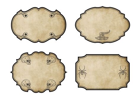 Blank Potion Labels Free Printables, Halloween Bottle Labels Free Printable, Potion Labels Free Printables, Potion Bottle Labels Printable Free, Blank Labels Printables Free, Witchy Labels, Blank Apothecary Labels, Halloween Food Labels, Potions Labels