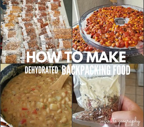 How to Make Dehydrated Backpacking Food – Infinite Geography #dehydratedmealrecipes Hiking Meals, Dehydrated Food Recipes, Dehydrated Recipes, Dehydrated Meals, Backpacking Recipes, Food Dehydration, Trail Food, Dehydrating Food, Backpacking Meals