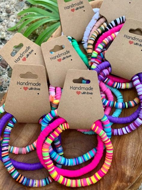 Make Clay Beads, Beachy Bracelets, Clay Bead Necklace, Beaded Braclets, Preppy Bracelets, Homemade Bracelets, Bracelet Stacks, Polymer Clay Bracelet, Bracelet Sets