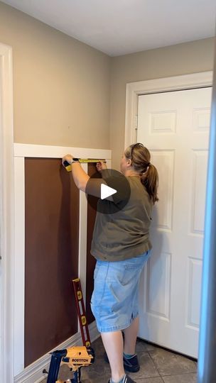 1.2K views · 1.2K reactions | Everyone needs a place to hang their hat… I’m pretty sure accent walls are my specialty now😄 I’ve put up more board and batten walls than I can remember! Luckily I have pictures to prove it. #diy #boardandbatten #accentwall #diyer | Jeanette | DIY | Home | Woodworking Batten Walls, Wainscoting Styles, House Upgrades, Board And Batten Wall, Bathroom Update, Board And Batten, Home Upgrades, Guest Bath, Decor Home Living Room