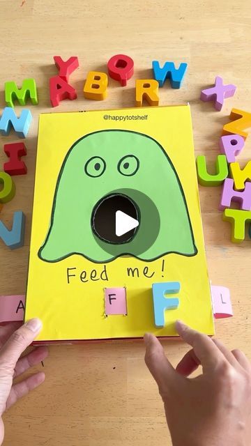 Fynn Sor | Happy Tot Shelf on Instagram: "Transform the ABC learning into a playful game with our Feed the Monster Letter Matching Toy! For 2 to 4yo: Try uppercase to uppercase letter matching. For 4 to 6yo: Try uppercase to lowercase letter matching. . . ⭐️ Recommended for 2 to 6yo. ⭐️ For a world of creative learning activities, follow @happytotshelf. 🌈📚 . #homelearning #learningisfun #preschoolactivities #toddleractivities #handsonlearning #earlylearning #preschool" Feed The Letter Monster, Feed Me Monster Game, Activities On Alphabets For Preschoolers, Letter I Games For Preschool, Letter Games Kindergarten, Activities For Alphabet Letters, Matching Letters Activities, Feed The Monster Game, Feed Me Activity For Kids