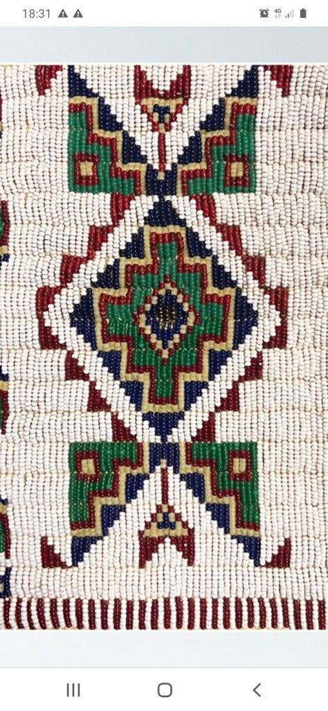 Lakota Beadwork Patterns, Lakota Art, Lakota Beadwork, Crow Beadwork, Regalia Beadwork, Indian Ornaments, Beaded Hats, Indigenous Beadwork, Powwow Regalia