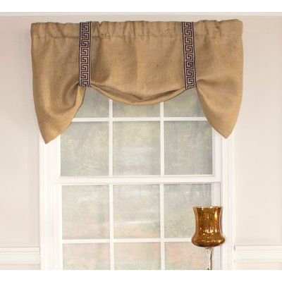 RLF Home Burlap Suspender 50" Window Valance Color: Purple Cover A Window, Balloon Valance, Work Decor, Tier Curtains, Kitchen Valances, Valance Window Treatments, Window Bed, Jojo Designs, Curtain Valance