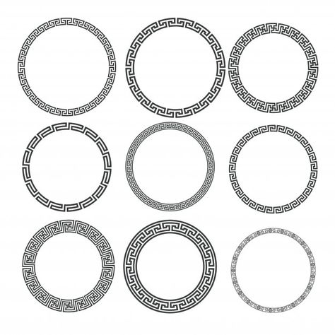 Chinese round seamless border circle | Premium Vector #Freepik #vector #background #banner #pattern #frame