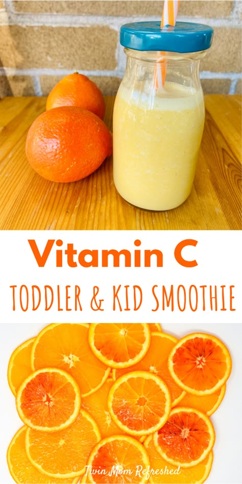 Diy Danimals Smoothies, Healthy Preschool Breakfast, Toddler Nutrition Guide, Toddler Protein Smoothie, Juicing Recipes For Pregnancy, Kid Smoothie Recipes, Fun Toddler Snacks, Healthy Orange Smoothie Recipes, Homemade Snacks For Toddlers