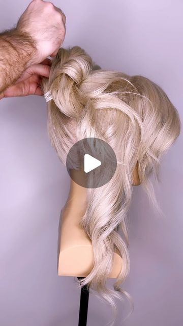 Joseph I'Anson on Instagram: "Wanna learn how to create the perfect Messy high bun? Then look no further…. Here is the perfect messy but glam high bun tutorial!! L’IMAGE Mannequin - “DENISE” from @equip_the_creative use code Joseph10 at the checkout to get 10% off your order. Created using @revlonprofessionaluk style Masters #hairvideos #hairvideo #hairup #updo #hairupdo #hairupdos #hairtutorial #hairtutorials #updotutorial #bridalhair #weddinghair #bridestyles #bridehair #hairdo #weddinghair #hairreels #reel #réel #reelit #hairart #hairartist #btconeshot2024_stylingvideo #hairideas #hairgoals #updostyles #topknot #messybun #messybuntutorial #highbun @markleesonsalons @nextlevelhairstylists @hairbrained_official @limage_gmbh @hairtutorial4you @hairstyles_ideas__ @i.love.hairstyles @e Messy Chignon Wedding, Elegant Messy Updo Tutorial, High Updo With Braid, Messy Updo Video, Bride Hairstyles Updo With Crown, Bridal High Bun Tutorial, High Bun Wedding Updo, Secure Updos For Long Hair, Messy High Bun Tutorial